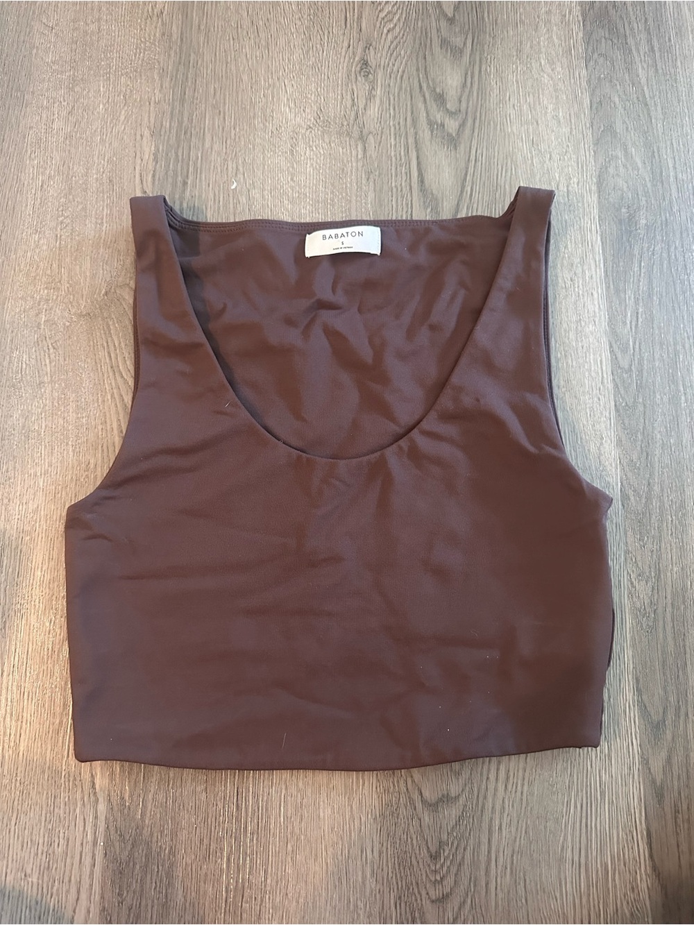 Aritzia Babaton brown cropped tank